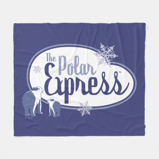 Couverture Polaire L'Express polaire | Ours polaires Retro Graphisme (Devant (Horizontal))