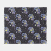 Couverture Polaire Lézard de Zentangle (Devant (Horizontal))