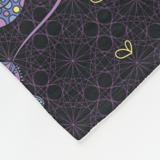 Couverture Polaire Lézard de Zentangle (Coin)