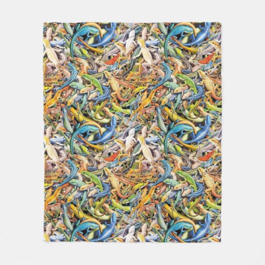 Couverture Polaire lézard forestier (Devant)