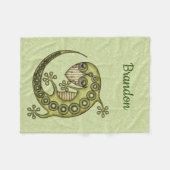Couverture Polaire Lézard vert (Devant (Horizontal))