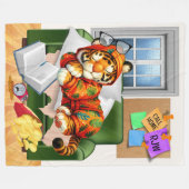 COUVERTURE POLAIRE LG NOUS VOUS AIMONS TIGER FLEECE BLANKET (Devant (Horizontal))