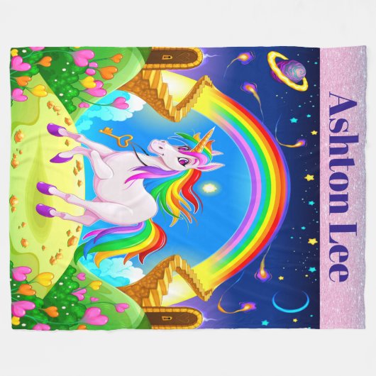 Couverture Polaire Lg Unicorn Blanche polaire (Devant (Horizontal))