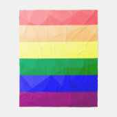 Couverture Polaire LGBT drapeau arc-en-ciel lignes motif de maillage  (Devant)