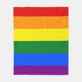 Couverture Polaire LGBT Rainbow Strip (Devant)