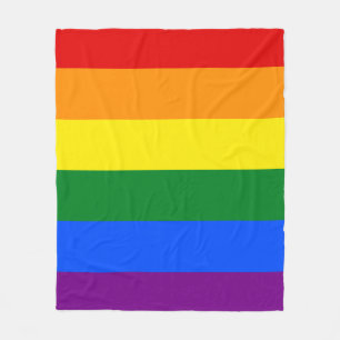 Couverture Polaire LGBT Rainbow Strip