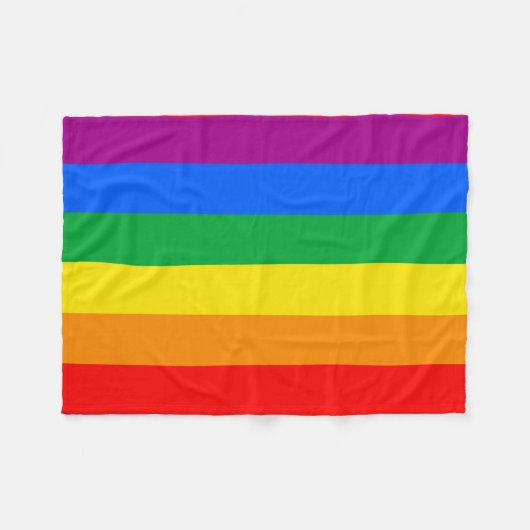 Couverture Polaire LGBTQ+ Arc-en-ciel (Devant (Horizontal))