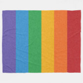 Couverture Polaire LGBTQ Arc-en-ciel couleur Arrière - plan du drapea (Devant (Horizontal))