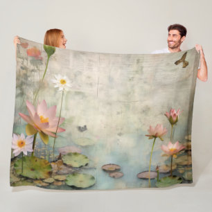Couverture Polaire L'harmonie de la nature Belle sérénité Nénuphar