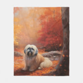 Couverture Polaire Lhassa Apso à l'automne Leaves automne Inspire (Devant)