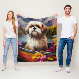 Couverture Polaire Lhassa Apso sur une rame : une aventure Pittoresqu