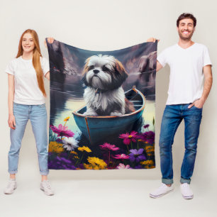 Couverture Polaire Lhassa Apso sur une rame : une aventure Pittoresqu