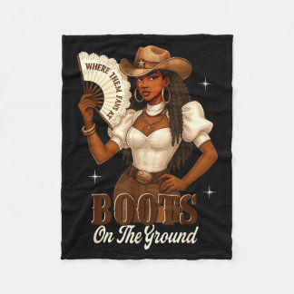 Couverture Polaire L'histoire des Noirs Bottes sur le terrain Cowgirl