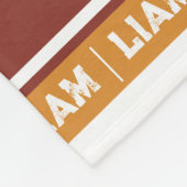 Couverture Polaire Liam nom signifiant bronze brun monogramme de spor (Coin)