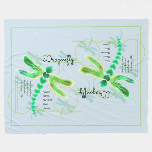 Couverture Polaire libellule | Bleu clair (Devant (Horizontal))