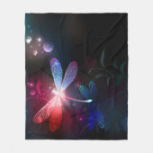 Couverture Polaire libellule rouge brillante (Devant)