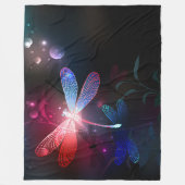 Couverture Polaire libellule rouge brillante (Devant)