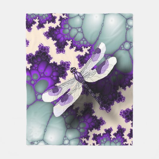 Couverture Polaire libellule violette (Devant)
