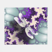 Couverture Polaire libellule violette (Devant (Horizontal))