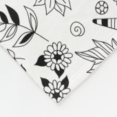 Couverture Polaire libellules et fleurs (Coin)