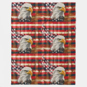 Couverture Polaire Liberty Soars Blanket Eagle and Flag Home Gift (Devant)