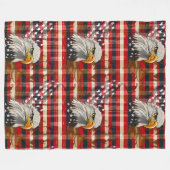 Couverture Polaire Liberty Soars Blanket Eagle and Flag Home Gift (Devant (Horizontal))