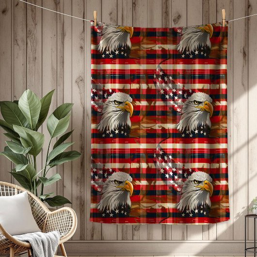 Couverture Polaire Liberty Soars Blanket Eagle and Flag Home Gift