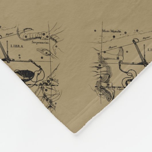 Couverture Polaire Libra Constellation Map Hevelius 1690 sept oct. (Coin)