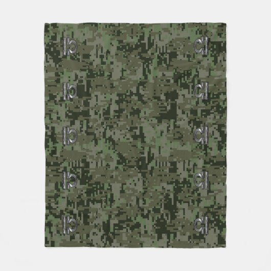 Couverture Polaire Libra Zodiac Connexion verte olive camo numérique (Devant)