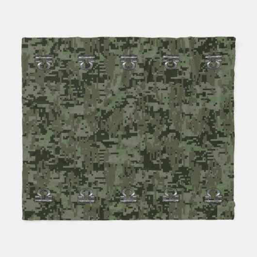 Couverture Polaire Libra Zodiac Connexion verte olive camo numérique (Devant (Horizontal))