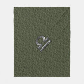Couverture Polaire Libra Zodiac Connexion verte olive camo numérique (Devant)