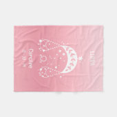 Couverture Polaire Libra Zodiac Star Nom de naissance Bébé rose (Devant (Horizontal))