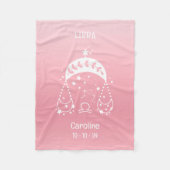 Couverture Polaire Libra Zodiac Star Nom de naissance Bébé rose (Devant)