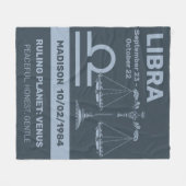 Couverture Polaire Librairie de signes Zodiac de nom personnalisé / t (Devant (Horizontal))