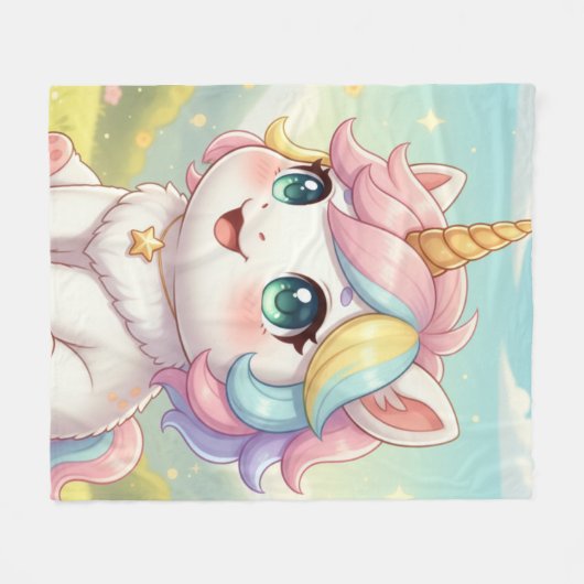 Couverture Polaire licorne 3 (Devant (Horizontal))