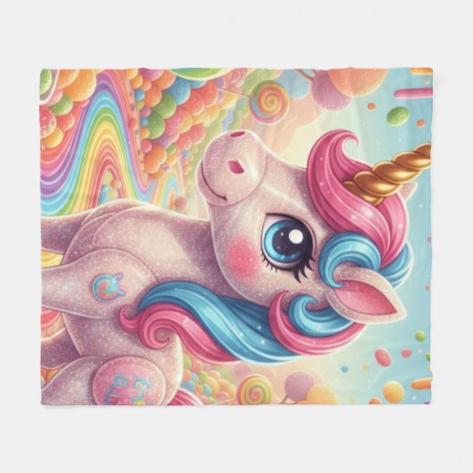 Couverture Polaire licorne 4 (Devant (Horizontal))