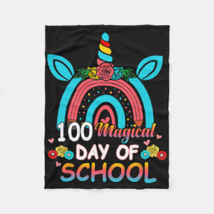 Couverture Polaire Licorne arc-en-ciel 100 jours plus intelligente 10