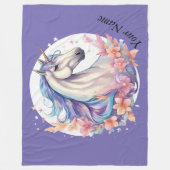 Couverture Polaire licorne, blanc, pâteux (Devant)