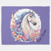 Couverture Polaire licorne, blanc, pâteux (Devant (Horizontal))