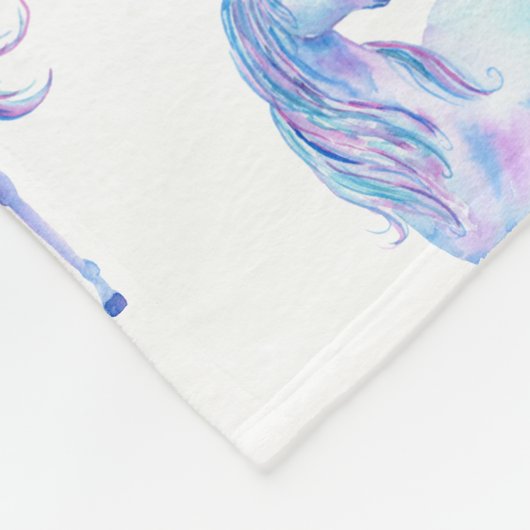 Couverture Polaire licorne blanche (Coin)