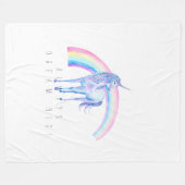Couverture Polaire licorne blanche (Devant (Horizontal))