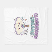 Couverture Polaire Licorne Cloudicorn Rêves Tendance Graphique Tee De (Devant (Horizontal))