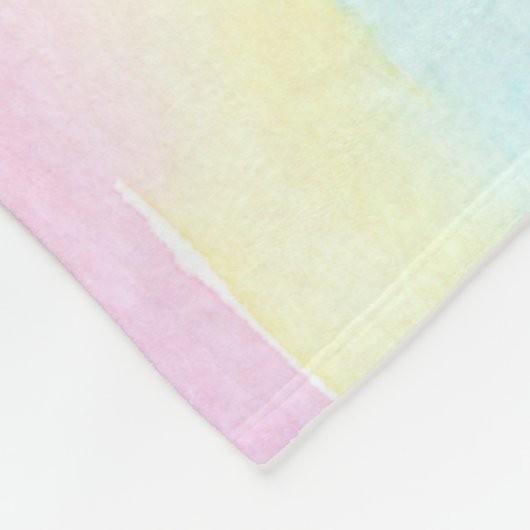 Couverture Polaire Licorne d'aquarelle (Coin)