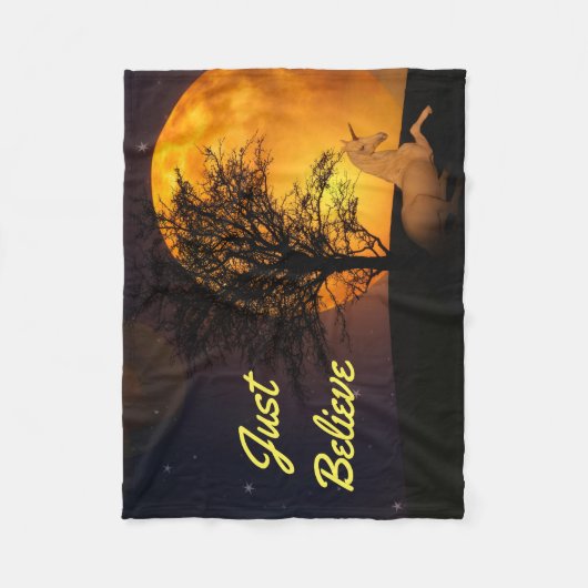 Couverture Polaire Licorne de minuit (Devant)