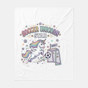 Couverture Polaire Licorne Football Licorne Étoile Drôle Conception V