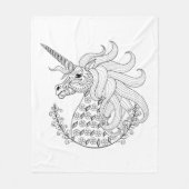 Couverture Polaire Licorne inspirée (Devant)