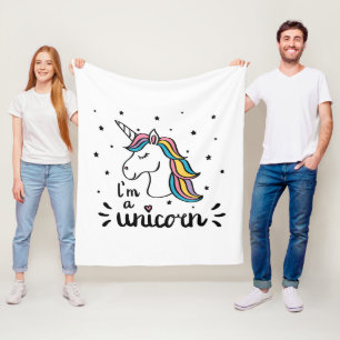 Couverture Polaire Licorne je suis une licorne