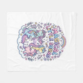 Couverture Polaire Licorne Magical Little Squad Conception Graphique (Devant (Horizontal))