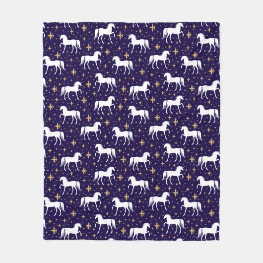 Couverture Polaire Licorne Magique (Devant)