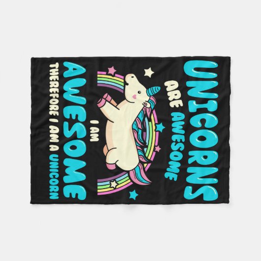 Couverture Polaire Licorne magique (Devant (Horizontal))